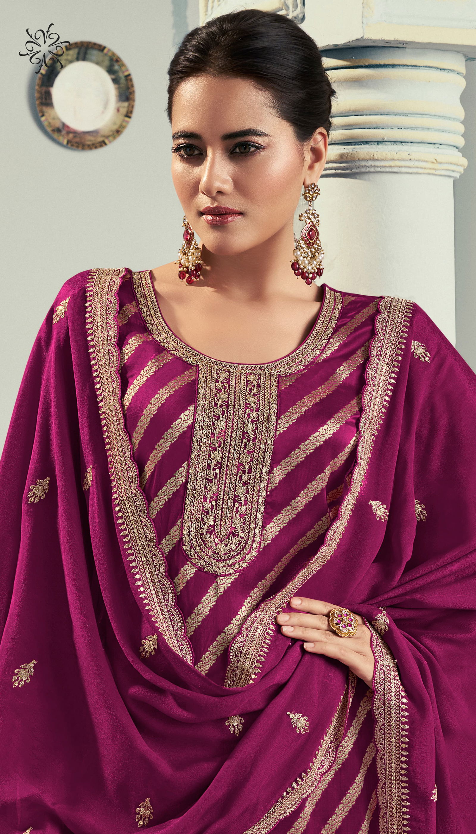 Silky 3 By Vinay Kuleesh Silk Jacquard Designer Salwar Kameez Wholesale Online